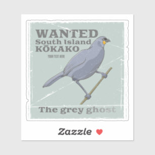 Sticker Recherché South Island Kokako