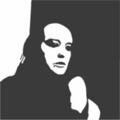 Sticker Recherche vers le bas (Devant)