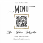 Sticker Rechercher dans le menu QR Code Business (Devant)