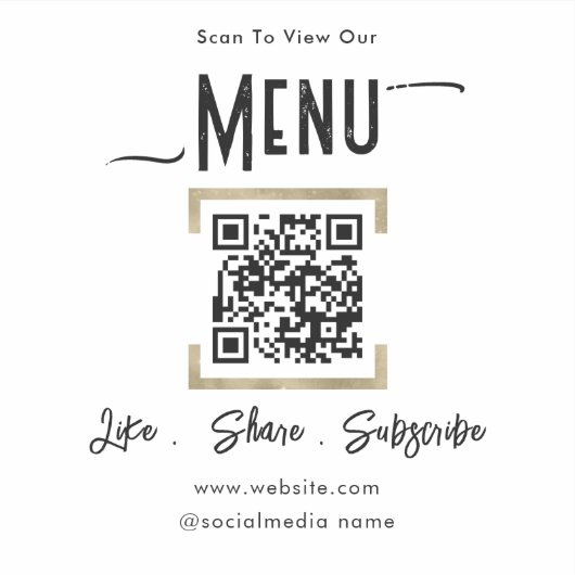 Sticker Rechercher dans le menu QR Code Business (Devant)