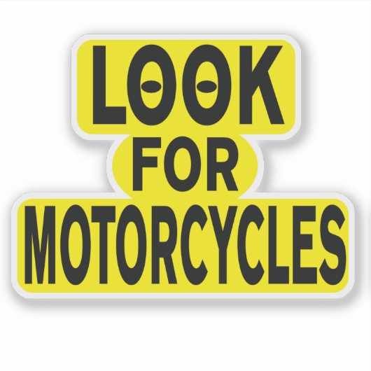 Sticker Rechercher L'Attention Moto Obtenir Conception (Devant)