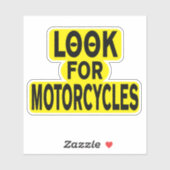Sticker Rechercher L'Attention Moto Obtenir Conception (Feuille)