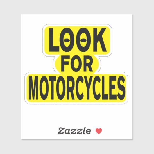 Sticker Rechercher L'Attention Moto Obtenir Conception (Feuille)