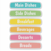 Sticker Recipe Dividers Personalized (Devant)