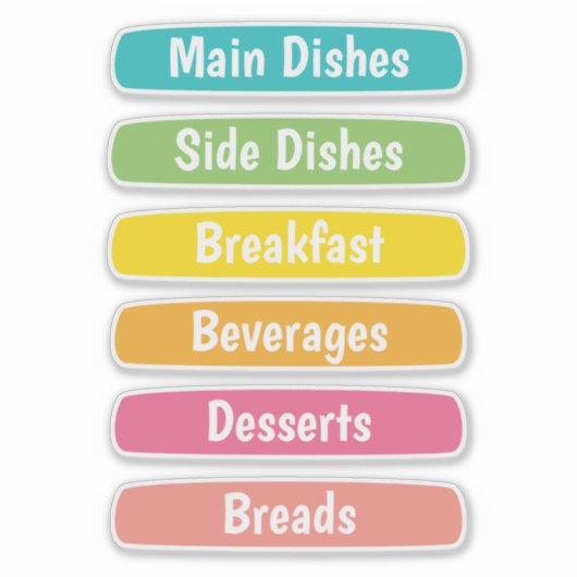 Sticker Recipe Dividers Personalized (Devant)