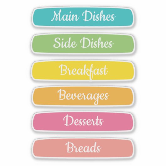 Sticker Recipe Dividers Personalized (Devant)