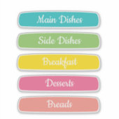 Sticker Recipe Dividers Personalized (Devant)
