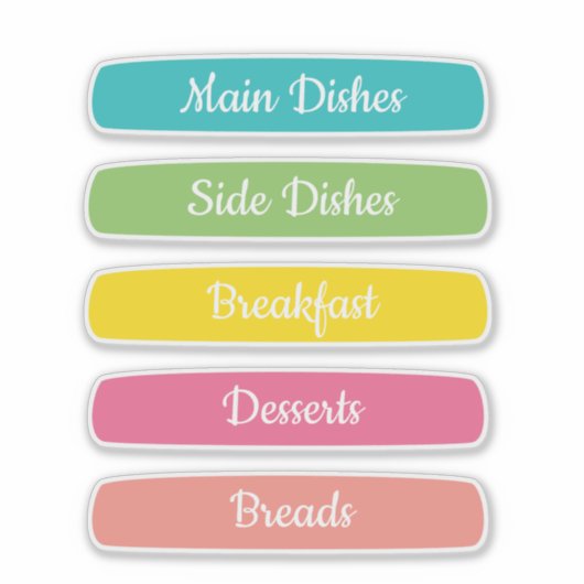 Sticker Recipe Dividers Personalized (Devant)