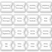 Sticker Recipe Index Divider Side Tab White Folding (Devant)