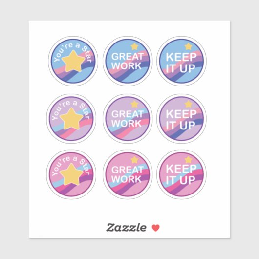 Sticker Récompense et encouragement (Feuille)