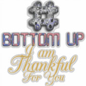 Sticker Reconnaissance de gratitude Prend forme 3D de bas (Devant)
