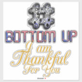 Sticker Reconnaissance de gratitude Prend forme 3D de bas (Feuille)