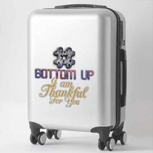 Sticker Reconnaissance de gratitude Prend forme 3D de bas (Sur valise)