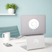 Sticker Reconnaissance Pastel (Ordinateur portable sur le bureau)