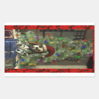 Sticker Rectangle de chiot Yule