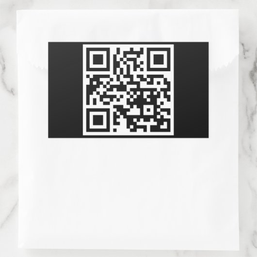 Sticker Rectangle de code QR uniquement (Sac)