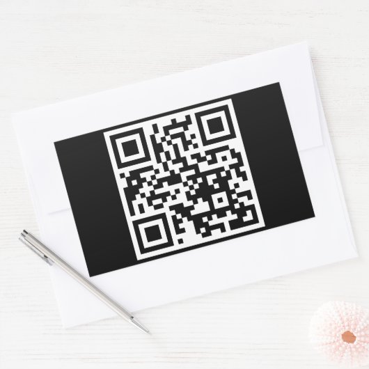 Sticker Rectangle de code QR uniquement (Enveloppe)