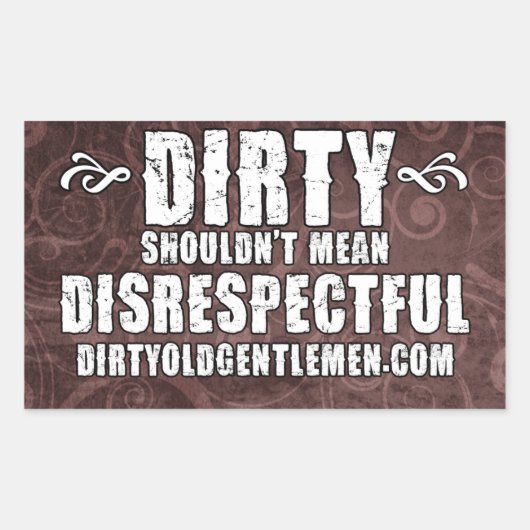 Sticker Rectangle de la devise des anciens hommes (Devant)