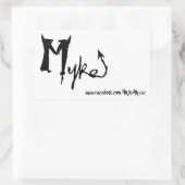 Sticker Rectangle de nom de myke (Sac)