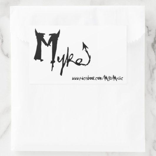 Sticker Rectangle de nom de myke (Sac)