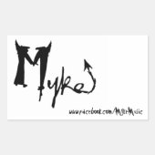 Sticker Rectangle de nom de myke (Devant)