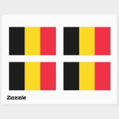 Sticker Rectangle Drapeau Belgique (Feuille)