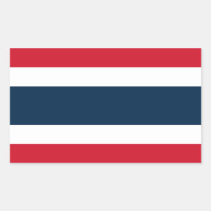 Sticker Rectangle Drapeau Thaïlande
