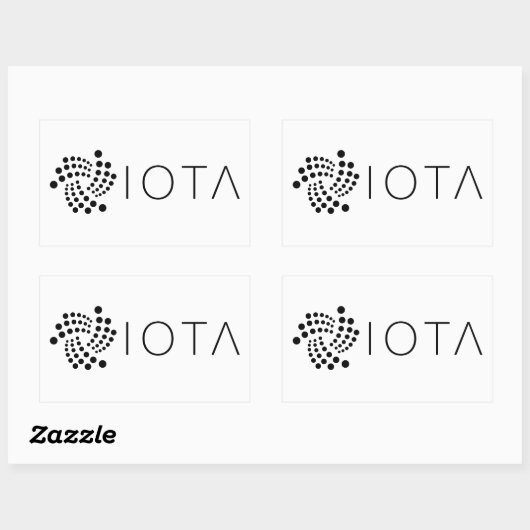 Sticker Rectangle du logo IOTA (Feuille)