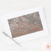 Sticker Rectangle en marbre rose et gris (Enveloppe)