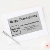 Sticker Rectangle gris de Thanksgiving pour l'entr (Enveloppe)