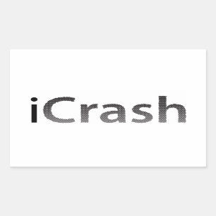 sticker rectangle iCrash