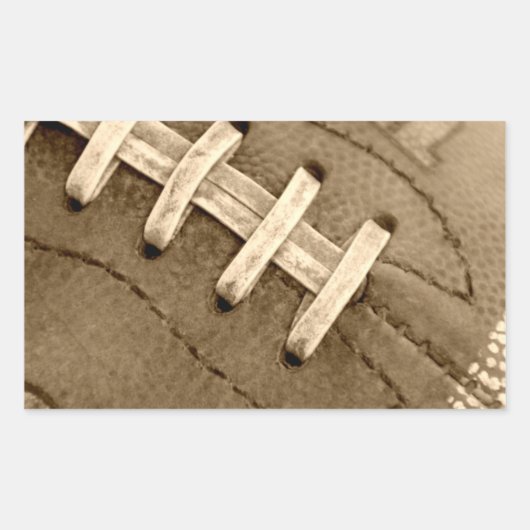 Sticker Rectangle Laces De Football (Devant)