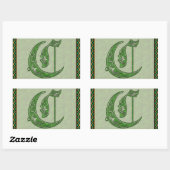 Sticker Rectangle Lettre C (Feuille)