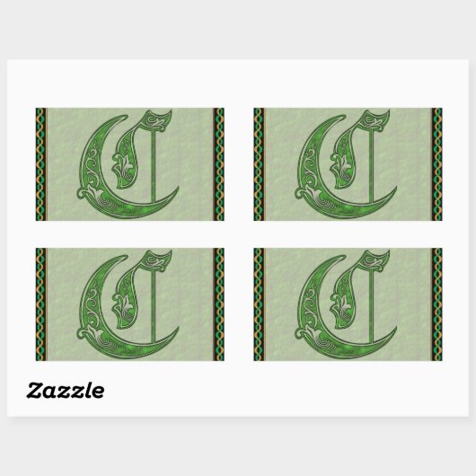Sticker Rectangle Lettre C (Feuille)