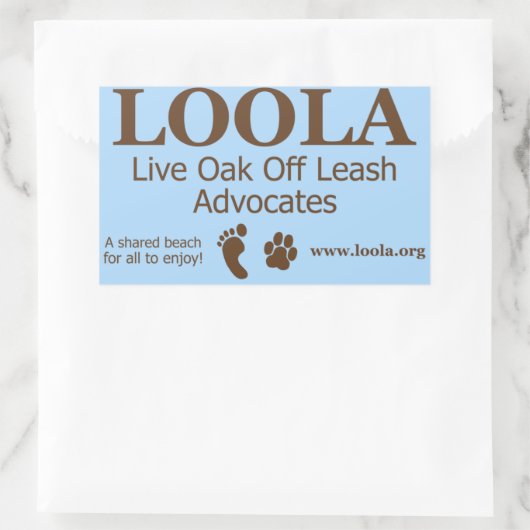 Sticker rectangle : LOOLAorg (Sac)