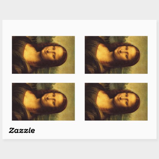 Sticker Rectangle Mona Lisa (Feuille)