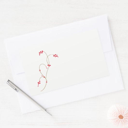 Sticker Rectangle rouge Berry (Enveloppe)