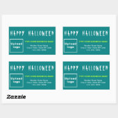 Sticker Rectangle Turquoise Halloween d'affaires (Feuille)