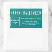 Sticker Rectangle Turquoise Halloween d'affaires (Sac)