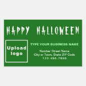 Sticker Rectangle vert Halloween d'affaires (Devant)