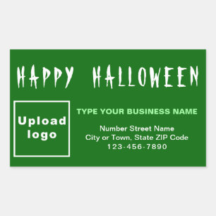 Sticker Rectangle vert Halloween d'affaires