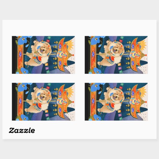 Sticker RECTANGLE ZEN CARNIVAL (Feuille)