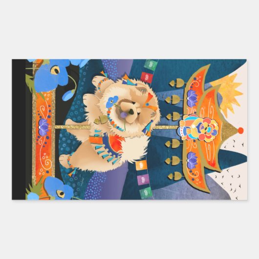 Sticker RECTANGLE ZEN CARNIVAL (Devant)