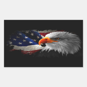 Sticker Rectangulair De Amerikaanse adelaar