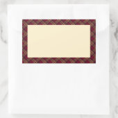 STICKER RECTANGULAIRE タータンチェック(ワインレッド)        (Sac)