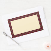 STICKER RECTANGULAIRE タータンチェック(ワインレッド)        (Enveloppe)
