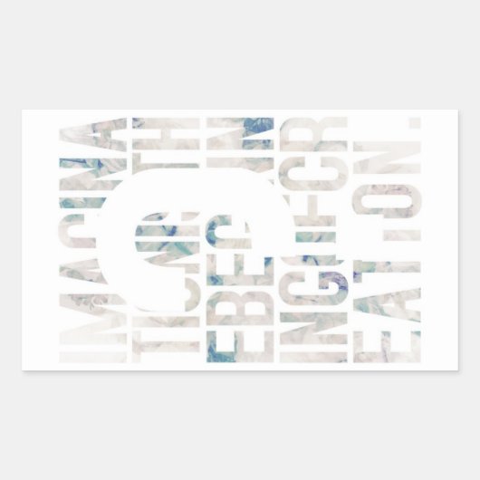 Sticker Rectangulaire メッセージ性／アート性を重視される方に seal gete (Devant)