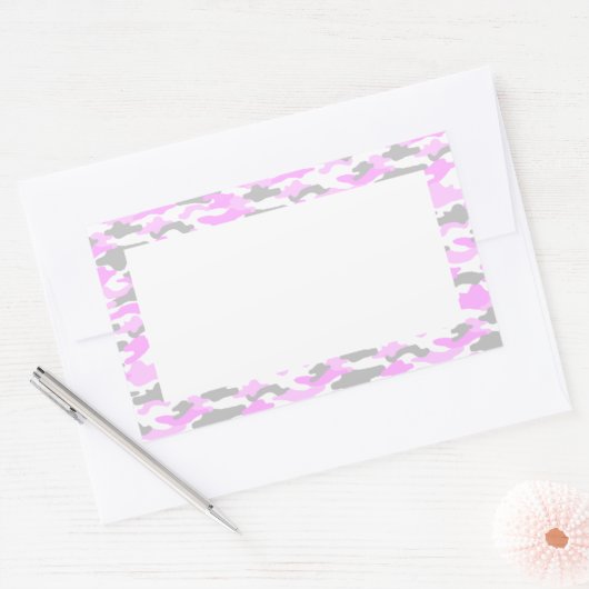 STICKER RECTANGULAIRE 迷彩(ピンク) (Enveloppe)