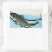 Sticker Rectangulaire 鯉, 広 Carpe 重, Hiroshige, Ukiyoe (Sac)