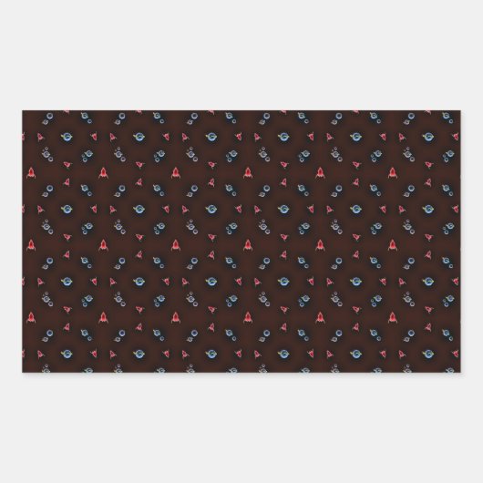 Sticker Rectangulaire 006 espace (Devant)